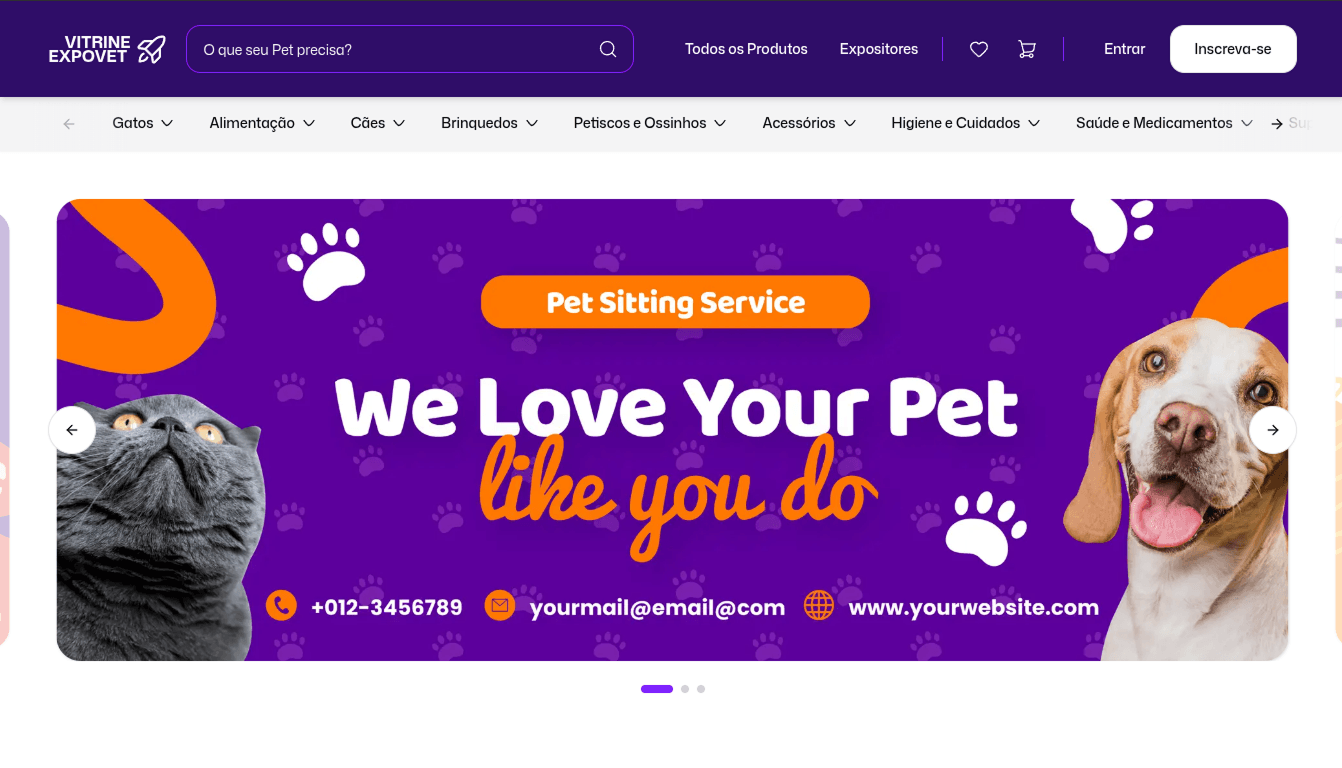 Print da Loja Online ExpoVet